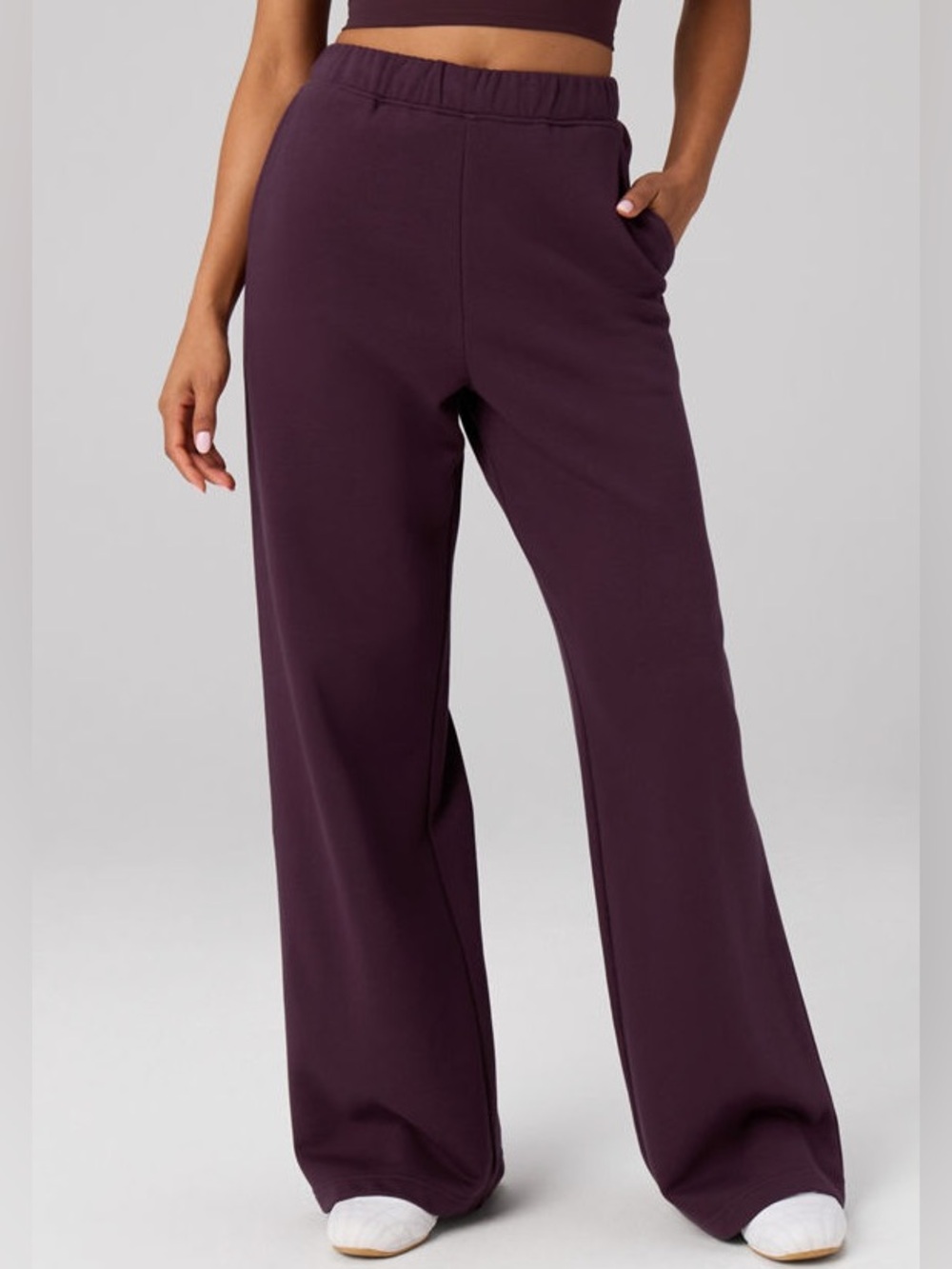 Fabletics Wide-Leg Pants in Plum